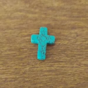 Turquoise Cross Pendant Accent Bead